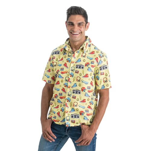 Chaks - Party Hemd, 90er Jahre Vintage Outfit, Herrenhemd für Festival, Karneval, Sommer Chaks - Party Hemd, 90er Jahre Vintage Outfit, Herrenhemd für Festival, Karneval, Sommer von Chaks