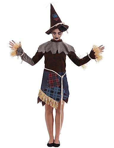 Chaks Vogelscheuche Kostüm Miss Scarecrow für Damen - 3-TLG. L von Chaks