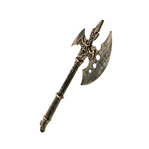 Chaks Wikinger-Axt, 15 x 43,5 cm, goldfarben, Kostümzubehör – Cosplay für Halloween – Thema: von Chaks