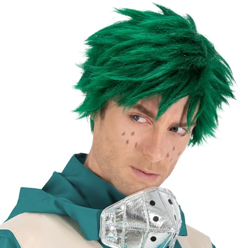 My Hero Academia Perücke Izuku Midoriya Manga-Perücke grün für Herren Lizenz Anime Fasching Karneval Cosplay von Chaks