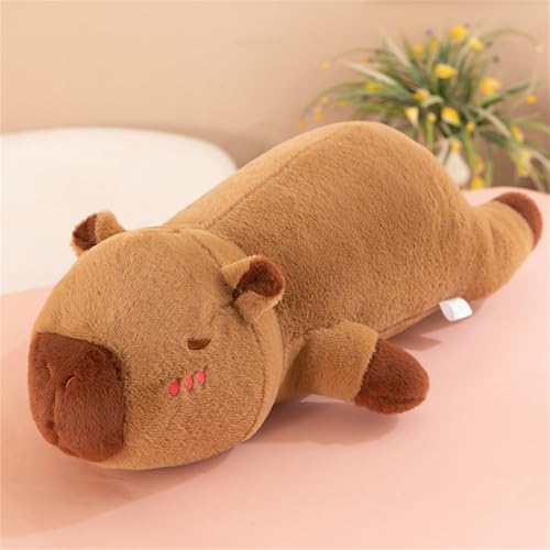 Capybara plüschtier, Weiches Capybara Plüschkissen, Capybara Kuscheltier, Capybara Plush Puppe, Geschenk für Kinder, Mädchen und Jungen (100 cm,Braun) von Champracer