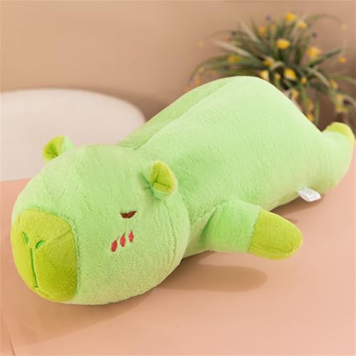 Capybara plüschtier, Weiches Capybara Plüschkissen, Capybara Kuscheltier, Capybara Plush Puppe, Geschenk für Kinder, Mädchen und Jungen (100 cm,Grün) von Champracer