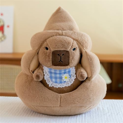 Champracer Capybara Plüschtier, Cartoon Stofftier, Capybara Plüschtier mit Nest, Capybara Plüschpuppe, Geschenk für jedes Alter und jeden Anlass (50 cm,braun) von Champracer