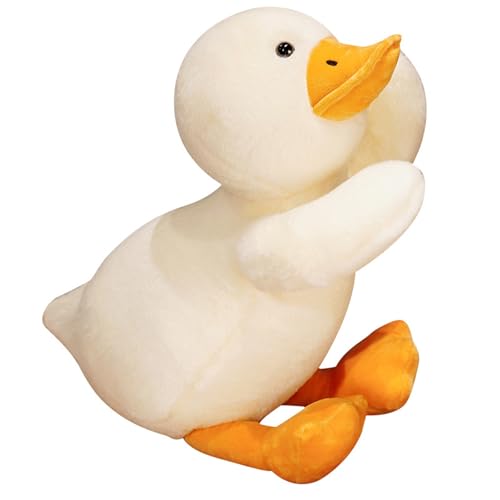 Champracer Ente Kuscheltier, Enten Plüschtier Puppe, Kuscheltier Cartoon Ente, Ente plüschtier, Geschenke für Mädchen und Jungen (100 cm,weiß) von Champracer