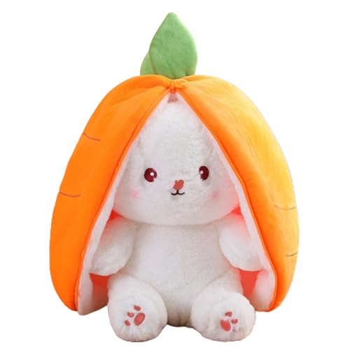 Champracer Hase Kuscheltier Plüschtiere Erdbeer Osterhase Plüsch Erdbeere Kaninchen Puppe Plüschtier transformierende Frucht Kaninchen Plüsch Ostergeschenke (35 cm,Karotte Kaninchen) von Champracer