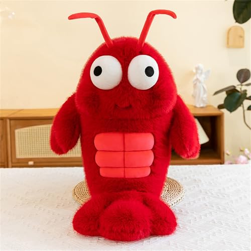 Champracer Hummer Plüschtier, Hummer Plüsch Spielzeug, Kinder Kuschelweiches Plüschtier, Weiche Flauschige Hummer Plüschtiere, Geschenk für Kinder, Mädchen und Jungen (50 cm,rot) von Champracer