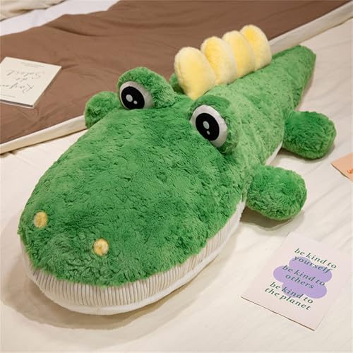 Champracer Krokodil Kuscheltier, Weiches Krokodil Plüschtier, Super süßes Tier Puppe Kissen, Geschenk für Jungen, Mädchen & Babys (110 cm,Grün) von Champracer