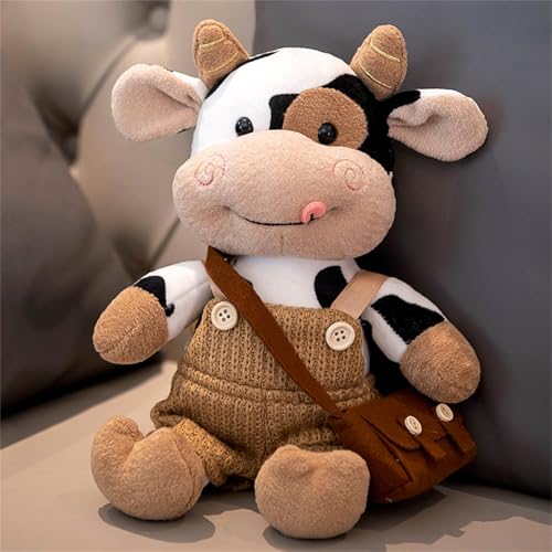 Champracer Kuh PlüSchtier, Cartoon Vieh Kalb Puppe, Kuh Kuscheltier, Schwarz-WeißEs PlüSchkuh Spielzeug, Geschenke für Jungen und Mädchen (30 cm,A) von Champracer