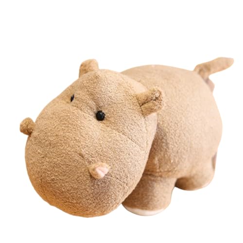 Champracer Plüschtiere niedlich Nilpferd Elefant Puppe, niedliche Tiere Plüschtiere, Kindergeschenke, Jungen und Mädchen (38x25 cm,Braunes Nilpferd) von Champracer