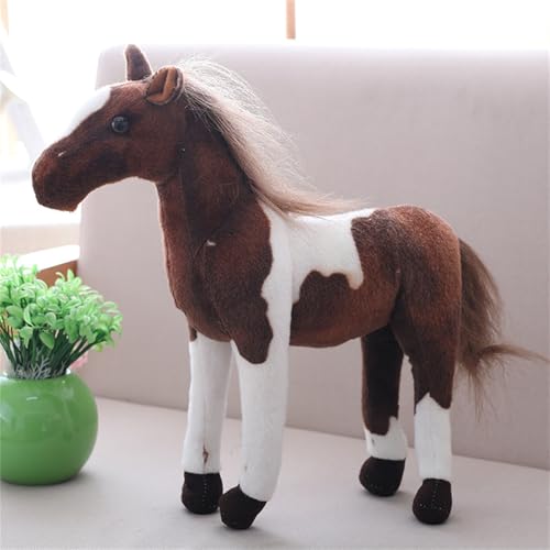 Champracer Realistische Pferd Plüschtier, Stofftier Pferd Puppe, Stehend Pony Horse Plush Toy, Weiches Pferd Plüschtier, Dekoration für Wohnzimmer Schlafzimmer (30 cm,B) von Champracer