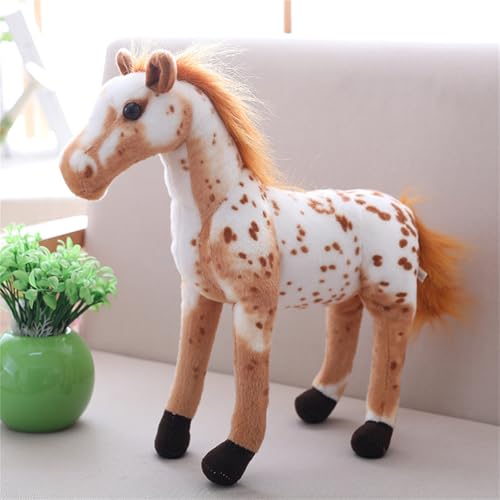 Champracer Realistische Pferd Plüschtier, Stofftier Pferd Puppe, Stehend Pony Horse Plush Toy, Weiches Pferd Plüschtier, Dekoration für Wohnzimmer Schlafzimmer (30 cm,D) von Champracer