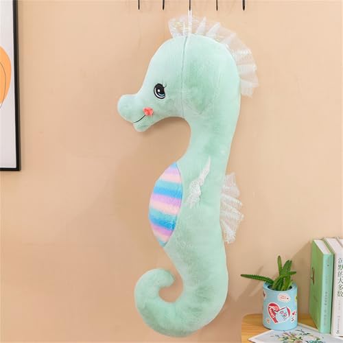 Champracer Seepferdchen Kuscheltier, Süße Weiches Seepferdchen Kissen, Seepferdchen Plüschpuppen, Seepferdchen Stofftier, Geschenk für Kinder Mädchen Jungen (110 cm,grün) von Champracer