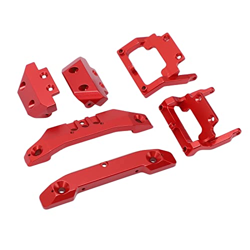 Changor RC 1/18 Stoßstange, Korrosionsbeständige Aluminiumlegierung RC 1/18 Vordere Hintere Stoßstangen Anspruchsvolle Stabile Leistung für Off-Road-RC (Rot) von Changor