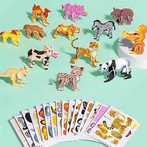 Changtai 25 Stück 3D-Puzzle Modell Insekten Tiere Spielzeug Kits für Kinder, Kinderpuzzlespielzeuge Lernspielzeuge Geschenke für Jungen und Mädchen Feinmotorik Spielzeug von Changtai