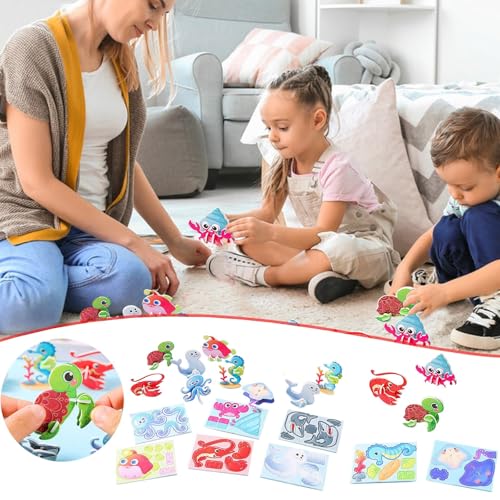 Changtai 30 Stück 3D-Puzzle Modell Insekten Dinosaurier Tiere Spielzeug Kits für Kinder, Kinderpuzzlespielzeuge Lernspielzeuge Geschenke für Jungen und Mädchen Feinmotorik Spielzeug von Changtai