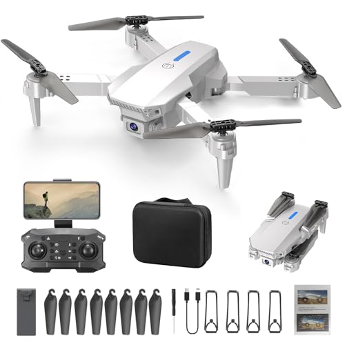 Changtai Drohne mit 4K HD-Kamera für Anfänger, Faltbar Ferngesteuertes Quadrocopter mit Headless-Modus, Geschenk für Kinder und Anfänger Blitzangebote von Changtai