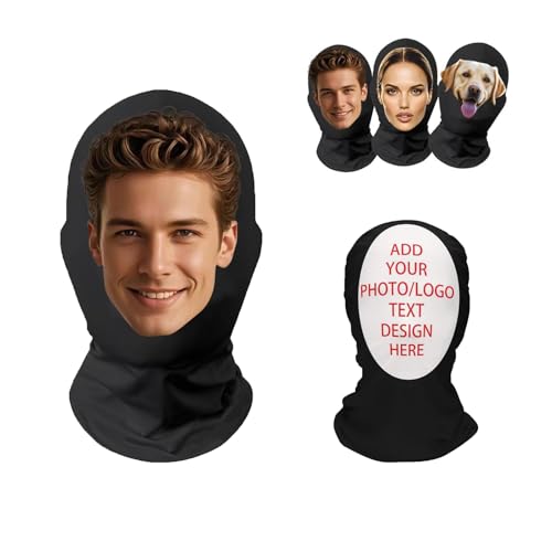 Changtai Personalisiertes Gesichtsmaske mit Deine Bild, Realistische 3D-Druck Vollgesichtsmaske Selbst Gestalten, Atmungsaktiv Leicht & bequem Kopfmaske Customized Maske für Halloween Cosplay Partys von Changtai