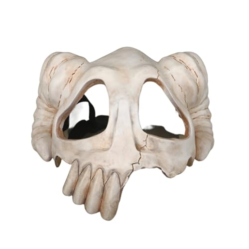 Changyina Anime Bleach Masken Helm Ziege Horn Schädel Maske Halloween Prop Zubehör von Changyina