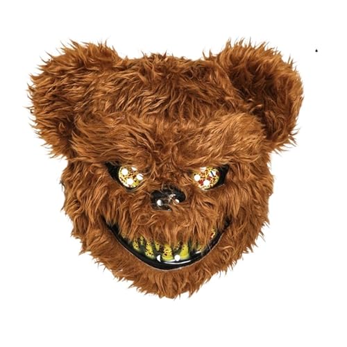 Changyina Halloween Party Scary Blutige Tier Cartoon Cosplay Bär Kaninchen Gesichtsmaske Kopf Abdeckung Bühne Kostüm Requisiten Maskerade Maske(B) von Changyina