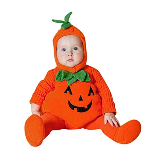 Chanpning Halloween Kostüm Baby 80 Langarm Strampler Overall Kinder Baby Kürbis Bodysuit Jumpsuit Sets Niedlichen Kleidung Halloween Kostüm Kinder Jungen 104 Motto-Party, Karneval, Halloween von Chanpning