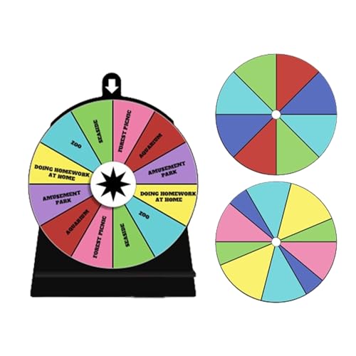 Mini Glücksrad Zum Drehen, Spinnings Prize Wheel Tisch Drehrad, Roulette Rad Glücksrad Für Lotteriespiele, Gewinnen Sie Glücksradspiele Bei Partys, Kneipen, Messen, Gewinnen Und Karnevalen (Stil B) von Chansunokku