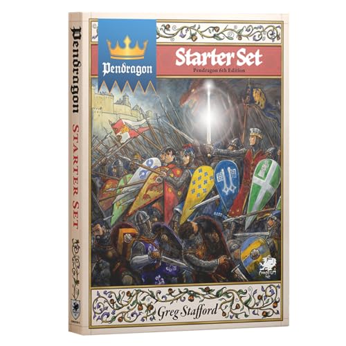 Pendragon Starter Set – King Arthur RPG Boxed Set – Intro Adventure, Campaign, Rules, Pregenerated Characters & Dice – Beginner-Friendly Chivalric Roleplaying Game Pendragon Starter Set – King Arthur RPG Boxed Set – Intro Adventure, Campaign, Rules, Pregenerated Characters & Dice – Beginner-Friendly Chivalric Roleplaying Game von Chaosium