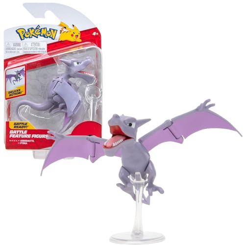 Pokémon PKW1914 - Battle Feature Figure - Aerodactyl, offizielle bewegliche Figur, 11,5 cm von Pokémon