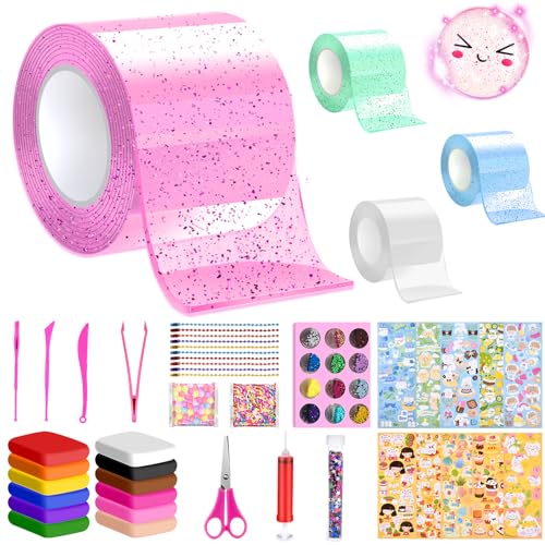 Charmofun 64 Stück Nano Tape Bubbles Set, Blowing Bubble Tape, DIY Nano Tape Craft Kit mit 4 Nano, Magie Bubble Spielzeug für Kinder, Party Favors Geschenke Charmofun 64 Stück Nano Tape Bubbles Set, Blowing Bubble Tape, DIY Nano Tape Craft Kit mit 4 Nano, Magie Bubble Spielzeug für Kinder, Party Favors Geschenke von Charmofun