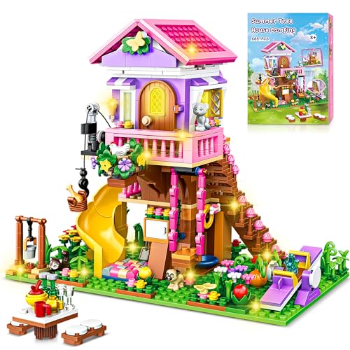 Charmofun Baumhaus Bausteine Set mit LED Licht, 685 Teile Klemmbausteine Haus, Technik Baumhaus mit Rutsche, Haus Bauspielzeug Geschenke für Kinder Mädchen Jungen ab 8 9 10 11 12+ Jahre Charmofun Baumhaus Bausteine Set mit LED Licht, 685 Teile Klemmbausteine Haus, Technik Baumhaus mit Rutsche, Haus Bauspielzeug Geschenke für Kinder Mädchen Jungen ab 8 9 10 11 12+ Jahre von Charmofun