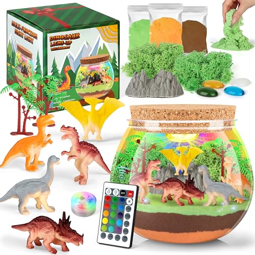 Charmofun Dinosaurier Terrarium Set, Dinosaurier Nachtlicht Kinder, Dinosaur Bastelset mit Fernbedienung und Farbigen Lichtern, Dinosaurier Spielzeug Geschenk für Kinder Jungen ab 4, 5, 6, 7, 8-12 Charmofun Dinosaurier Terrarium Set, Dinosaurier Nachtlicht Kinder, Dinosaur Bastelset mit Fernbedienung und Farbigen Lichtern, Dinosaurier Spielzeug Geschenk für Kinder Jungen ab 4, 5, 6, 7, 8-12 von Charmofun