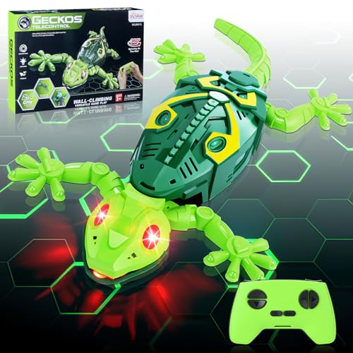 Charmofun Gecko Wandflitzer, Ferngesteuerter Gecko an der Wand Spielzeug, Mit Leuchtenden Led-Augen, Realistische Bewegungen, Interaktives Roboter Spielzeug Geschenk für Kinder ab 3 Jahren (Grün) Charmofun Gecko Wandflitzer, Ferngesteuerter Gecko an der Wand Spielzeug, Mit Leuchtenden Led-Augen, Realistische Bewegungen, Interaktives Roboter Spielzeug Geschenk für Kinder ab 3 Jahren (Grün) von Charmofun