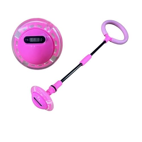 Charmofun Kinder Blinkender SpringriKinder Blinkender Springring Fußkreisel mit Zähler (Pink) von Charmofun