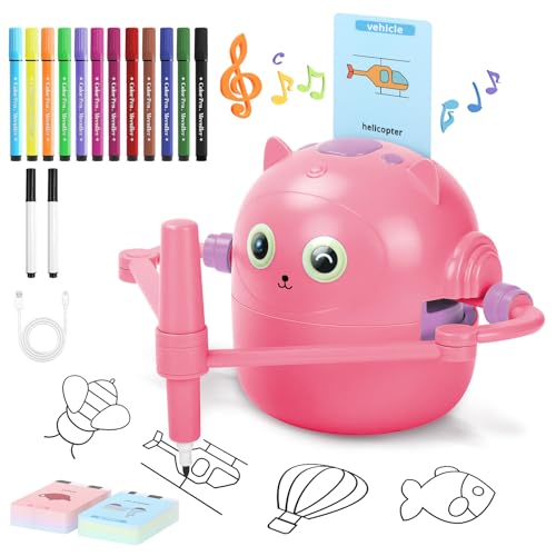 Charmofun Malroboter für Kinder, Zeichenroboter Kinder mit Stift & 100 Karten, Drawing Robot zur Frühkindliche Bildung, Sprachinteraktiver Lernspielzeug für Jungen Mächen ab 3 Jahren (Rosa) Charmofun Malroboter für Kinder, Zeichenroboter Kinder mit Stift & 100 Karten, Drawing Robot zur Frühkindliche Bildung, Sprachinteraktiver Lernspielzeug für Jungen Mächen ab 3 Jahren (Rosa) von Charmofun