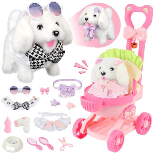 Charmofun Hund Spielzeug Kinder, Hund Elektrisch Spielzeug der Läuft und Bellt mit Hundewagen Tierarzt Spielset, Rollenspiel Interaktives Haustier Laufender mit Funktion, Geschenke Mädchen ab 3 Jahren Charmofun Hund Spielzeug Kinder, Hund Elektrisch Spielzeug der Läuft und Bellt mit Hundewagen Tierarzt Spielset, Rollenspiel Interaktives Haustier Laufender mit Funktion, Geschenke Mädchen ab 3 Jahren von Charmofun