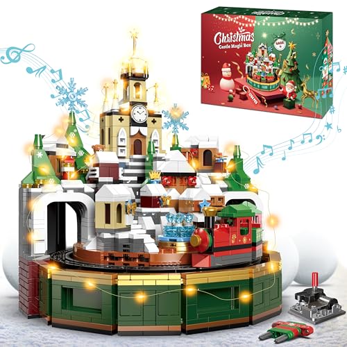 Charmofun Weihnachtsschloss Bausatz, Weihnachten Bauspielzeug Rotierbar mit Licht und Musik, Weihnachtsdorf Achterbahn Bausteine mit Weihnachtsbaum Zug für Erwachsene Kinder Jahren 8+ Charmofun Weihnachtsschloss Bausatz, Weihnachten Bauspielzeug Rotierbar mit Licht und Musik, Weihnachtsdorf Achterbahn Bausteine mit Weihnachtsbaum Zug für Erwachsene Kinder Jahren 8+ von Charmofun
