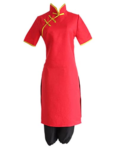 Anime Gintama Kagura Cosplay Kostüm, Chinesisches Cheongsam Uniform Set Verwendet für Festival Cosplay oder Kagura Fans Geschenk-rot_L von Charous