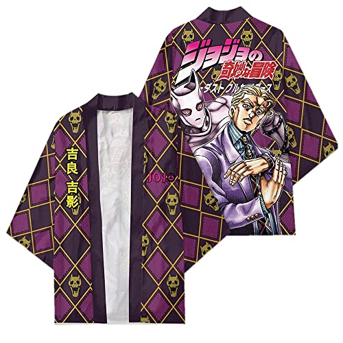 Charous Anime JoJo's Bizarre Adventure Cosplay Kimono Haori,3D Druck Umhang Für Manga Cosplay Oder Festival Geschenk von Charous