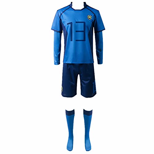 Charous Anime Manga BLUE LOCK Cosplay Barou Shouei Sportswear Anzüge,Unisex Sport Kostüm Für Perform Cosplay von Charous