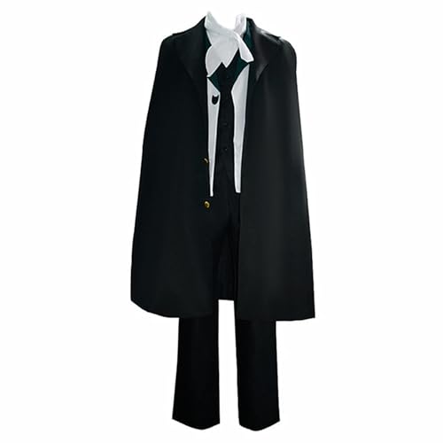 Charous Anime Manga Bungo Stray Dogs Cosplay Edgar Allan Poe Kostüm, Uni-Uniform-Set für Festivals, Auftritte und Cosplay von Charous