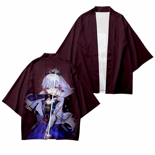 Charous Genshin Impact Cosplay Kamisato Ayaka Kimono Haori,Unisex-Umhang Für Spiele Cosplay Oder Festival-Geschenk,Rot,XL von Charous