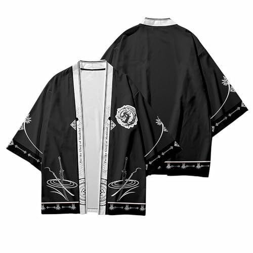 NieR:Automata Cosplay YoRHa Nr. 2 Typ B Kimono Haori, 2024 Unisex Umhang für Spiel 2B Cosplay oder Festival Geschenk von Charous