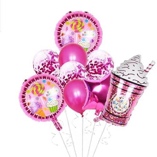 10 Stück Eiswagen Ballons Donut Süßigkeiten Thema Baby Dusche Sommer Strand Kinder süße Geburtstagsparty Mylar Luftballons Eiswagen Ballons Kinder Geburtstag Dusche Geschlecht Reveal Party Supplies von Chaungfu