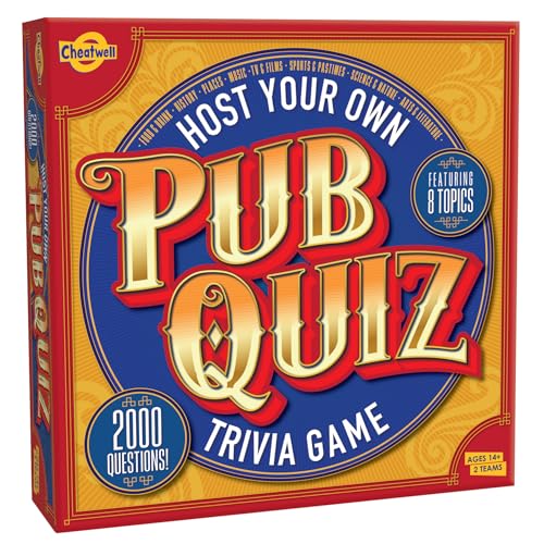 Cheatwell Games Veranstalten Sie Ihr eigenes Pub-Quiz – 2000 Quizfragen für britische Pub-Quizer – mit Punktediagramm, Antwortblöcken und Bleistiften, ab 14 Jahren von Cheatwell Games