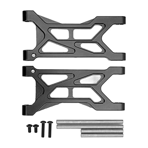 ChengyuWei 1 Paar hintere untere Aufhängungsarme aus Aluminium, RC-Auto-Ersatzteile, hintere untere Aufhängungsarme aus Metall für 1/10 RC-Auto, RC-Hinterradaufhängungsarme (Schwarz) von ChengyuWei