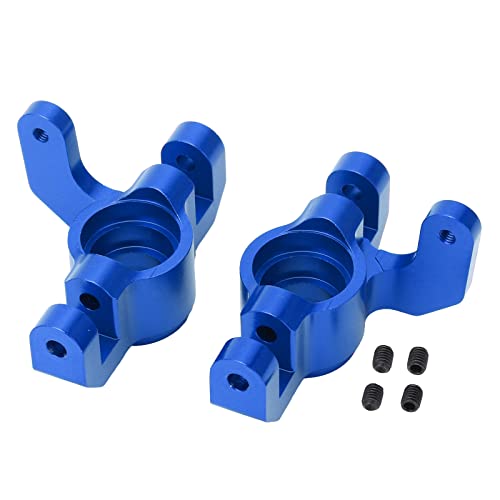 ChengyuWei 2 Stück vorderer Achsschenkelarm aus Aluminiumlegierung, Aluminium-Lenkblock-Achsschenkelarm für LOSI Lasernut U4 Tenacity 1/10 RC-Auto, Aluminium-Achsschenkelarm-Set (Blau) von ChengyuWei