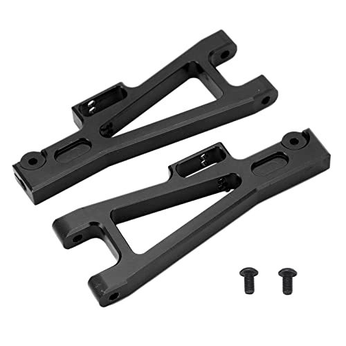 ChengyuWei 2-teilige Aluminium-Aufhängungsarme vorne unten hinten unten, A-Arm-Set, RC-Frontschwinge für JLB 1/10 PKW-LKW-Serie vorne hinten unten (Black) von ChengyuWei