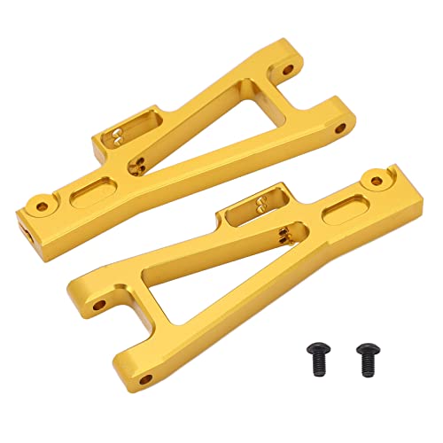 ChengyuWei 2-teilige Aluminium-Aufhängungsarme vorne unten hinten unten, A-Arm-Set, RC-Frontschwinge für JLB 1/10 PKW-LKW-Serie vorne hinten unten (Gold) von ChengyuWei