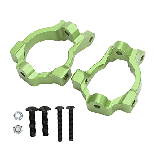 ChengyuWei 2-teiliges Aluminium-Spindelträger-Set für vordere C-Naben, Aluminium-Spindelträger-Rollenblock-Set für LOSI Lasernut U4 Tenacity 1/10 Geländefahrzeuge (Grün) von ChengyuWei