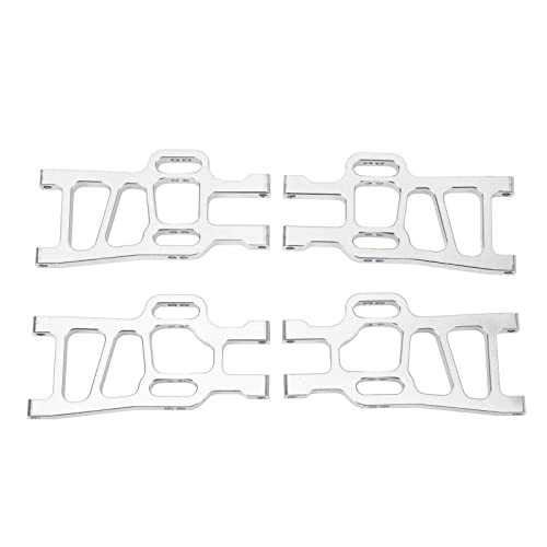 ChengyuWei 4-teiliges Aluminium-Vorder-Hinterrad-Aufhängungs-A-Arm-Set für HSP Racing 94111 1/10 RC-Car, Aluminium-Vorder-Hinterrad-Aufhängungsarm-Set, RC-Car-Upgrade-Teile (Silber) von ChengyuWei