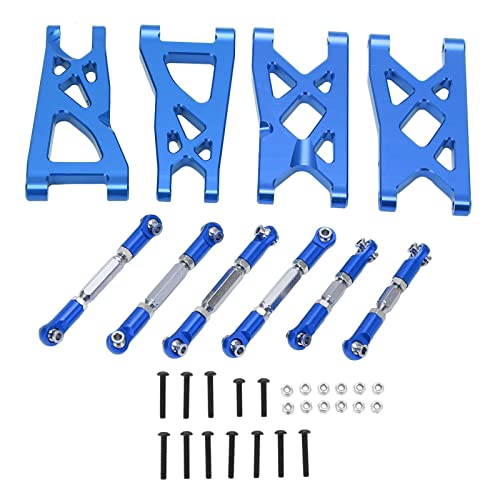 ChengyuWei Aluminium-A-Arme-Set für Vorder- und Hinterradaufhängung, Aluminium-Spannschloss-Zugstange für ARRMA Senton 1/10 RC-Auto, Zugstangen-Lenkservo-Verbindungsgestänge-Set (Blau) von ChengyuWei